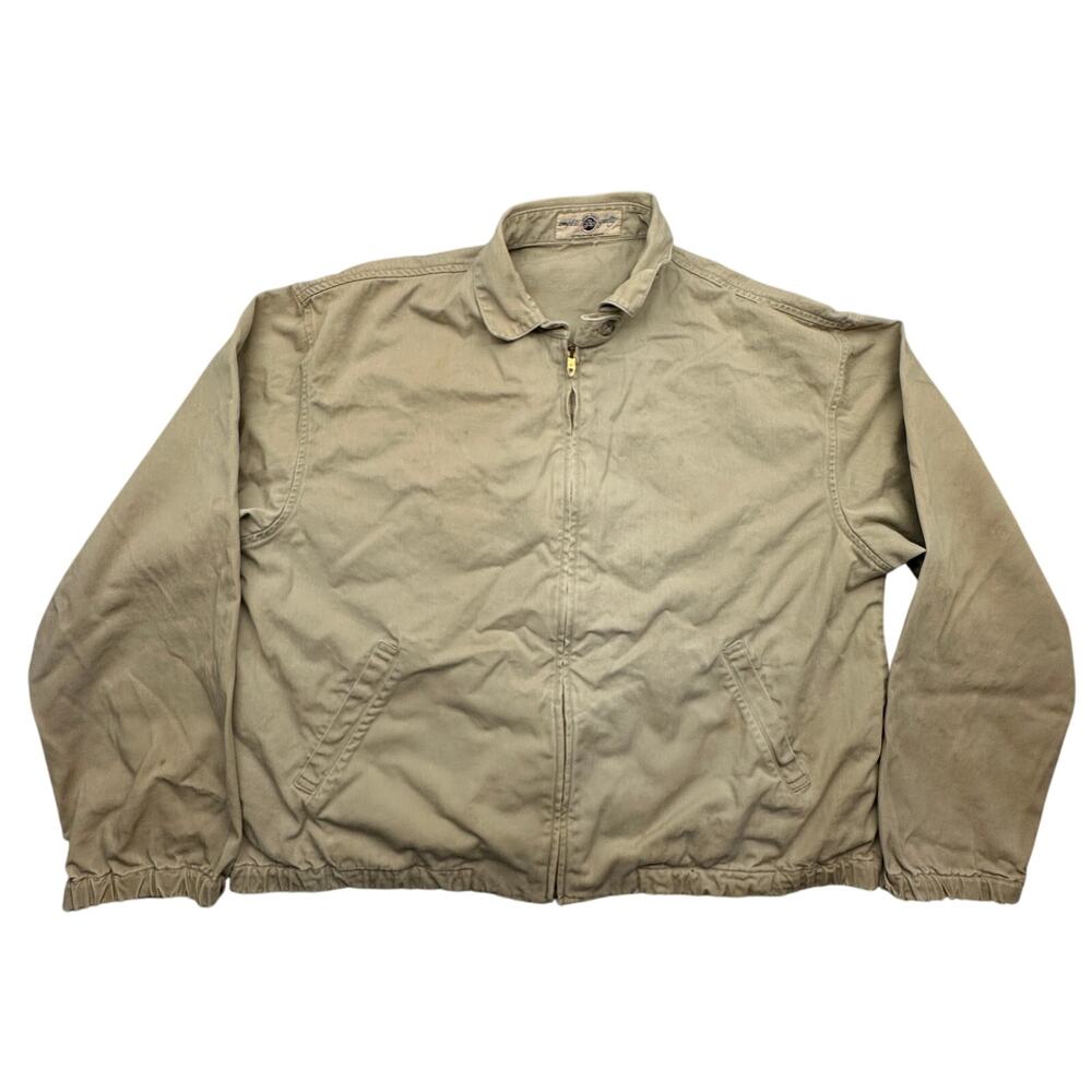 Vintage 80s The GAP Twill Cotton Unlined Work Force Jacket Mens Large Brown